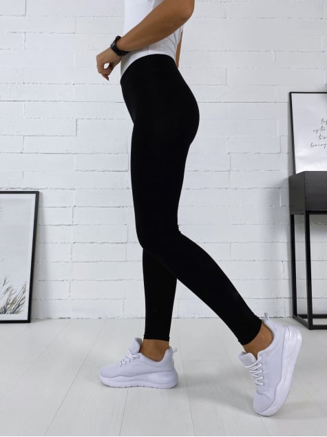 LEGGINSY OCIEPLANE CZARNE