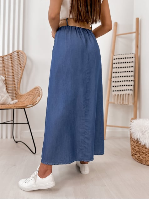 SPÓDNICA VEJLA CIEMNONIEBIESKA