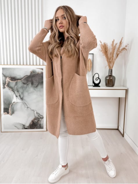 PŁASZCZ ALPAKA MINOT KARMELOWY