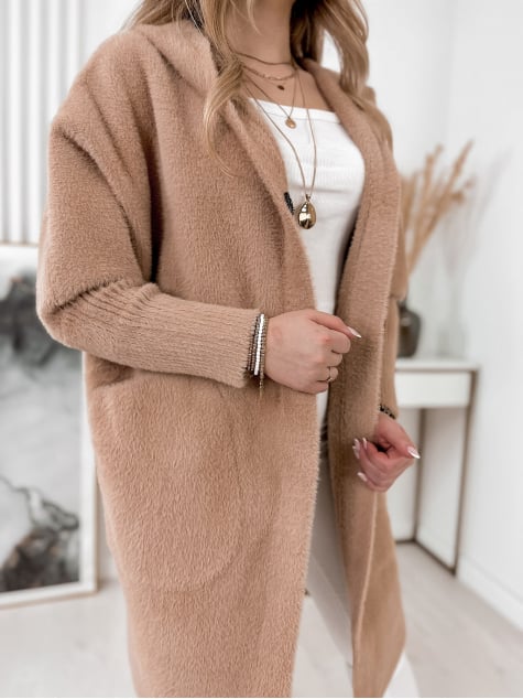 PŁASZCZ ALPAKA MINOT KARMELOWY