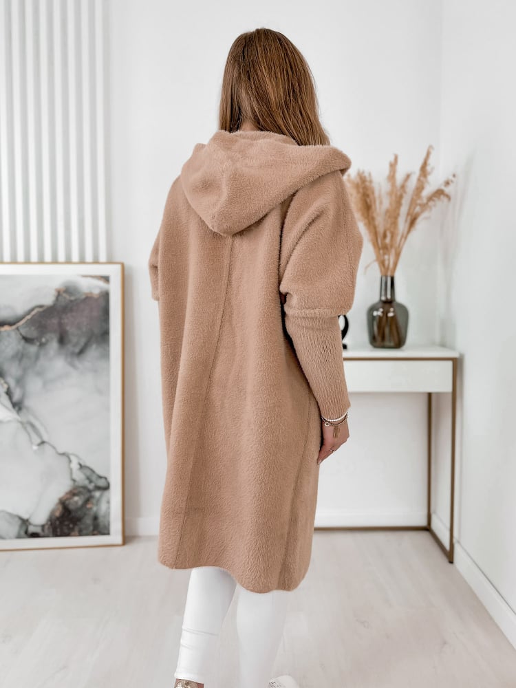 PŁASZCZ ALPAKA MINOT KARMELOWY