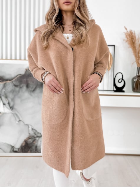 PŁASZCZ ALPAKA MINOT KARMELOWY