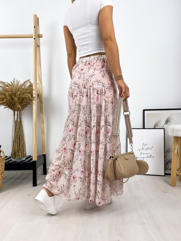 SPÓDNICA GLORY PUDROWY RÓŻ