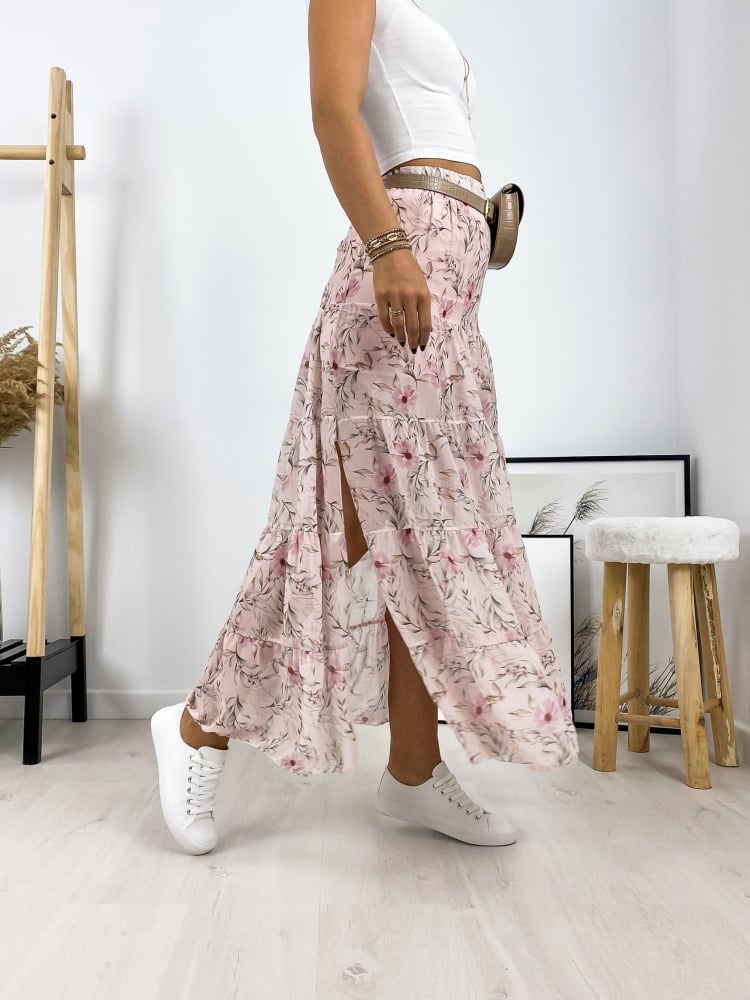 SPÓDNICA GLORY PUDROWY RÓŻ