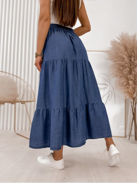 SPÓDNICA ESPERA CIEMNONIEBIESKA