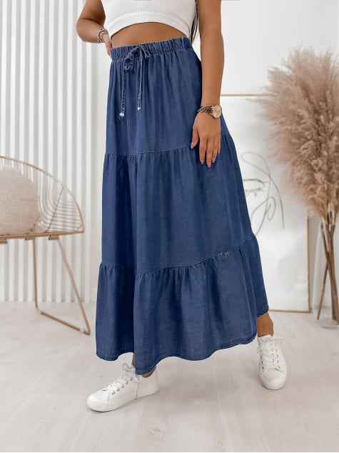 SPÓDNICA ESPERA CIEMNONIEBIESKA