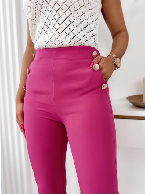 SPODNIE KAPRI RÓŻOWE