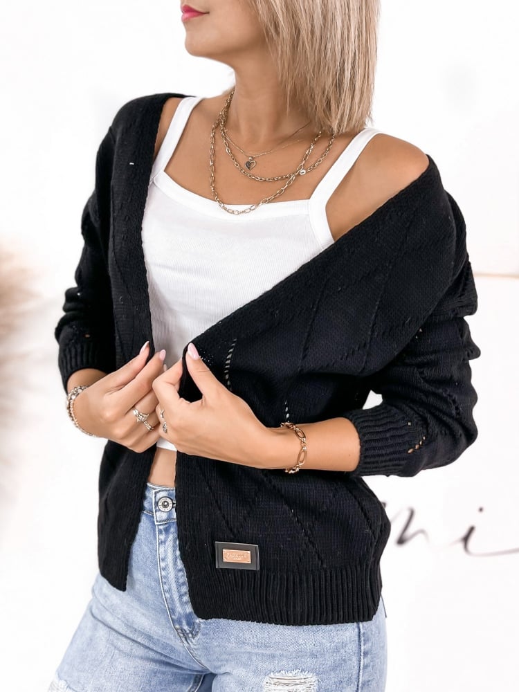 KARDIGAN AFIA CZARNY