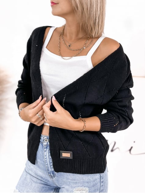 KARDIGAN AFIA CZARNY