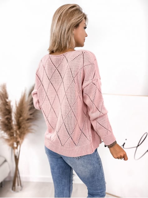 KARDIGAN AFIA PUDROWY RÓŻ