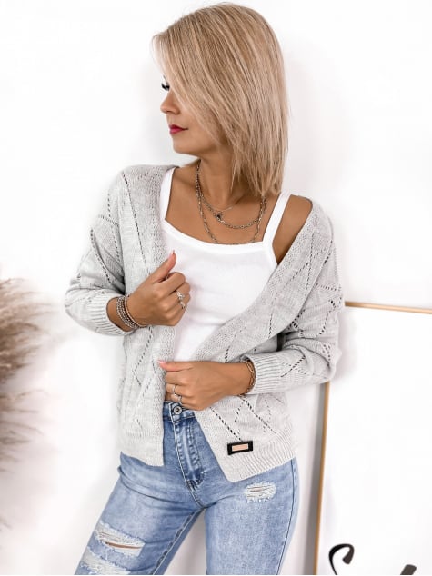 KARDIGAN AFIA SZARY