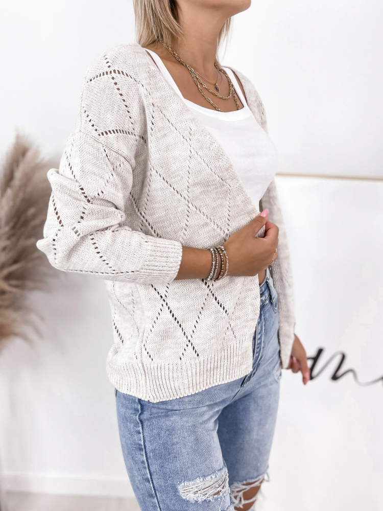 KARDIGAN AFIA BEŻOWY