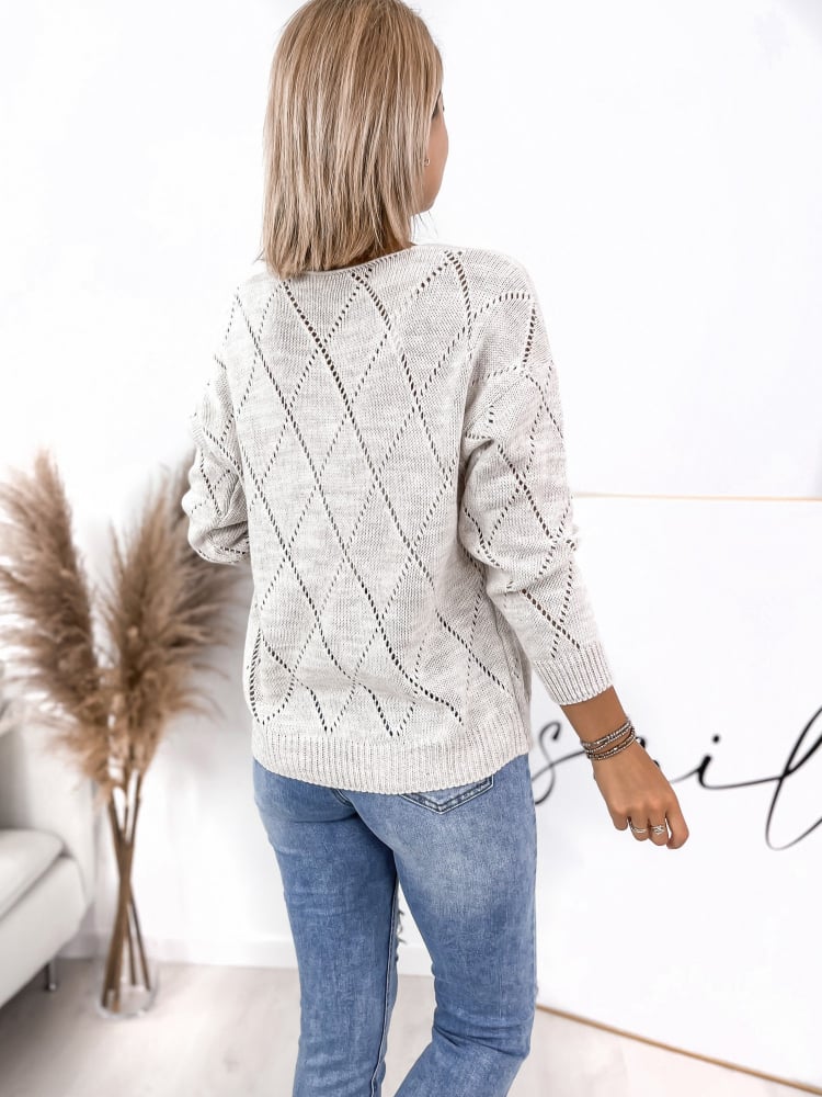 KARDIGAN AFIA BEŻOWY