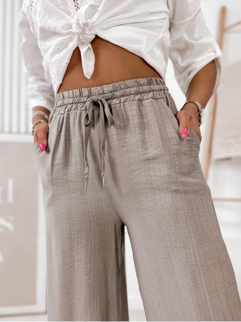 SPODNIE ENJOY CIEMNOBEŻOWE