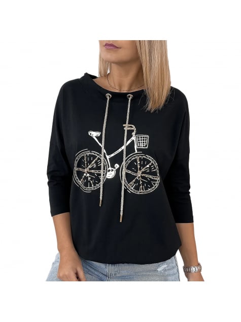 BLUZKA BICYCLE CZARNA