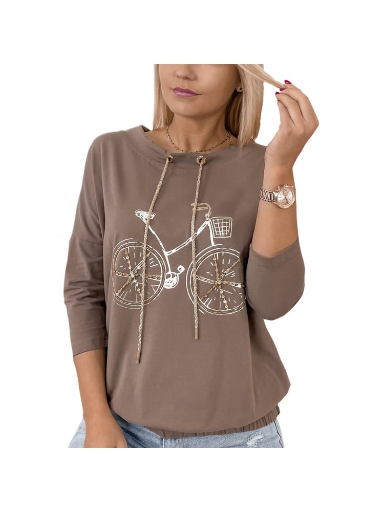 BLUZKA BICYCLE BRĄZOWA