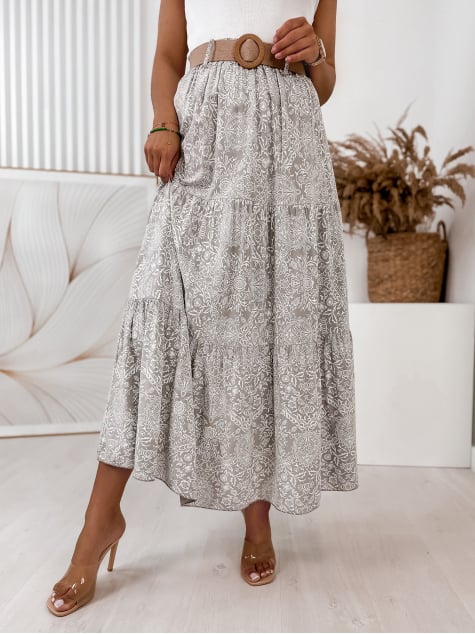 SPÓDNICA STABIO BEŻOWA