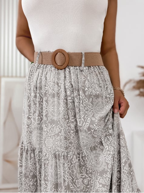 SPÓDNICA STABIO BEŻOWA