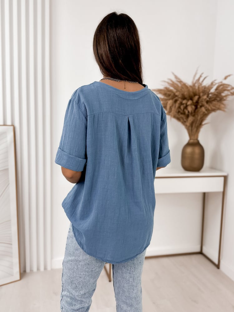 BLUZKA DROS NIEBIESKA