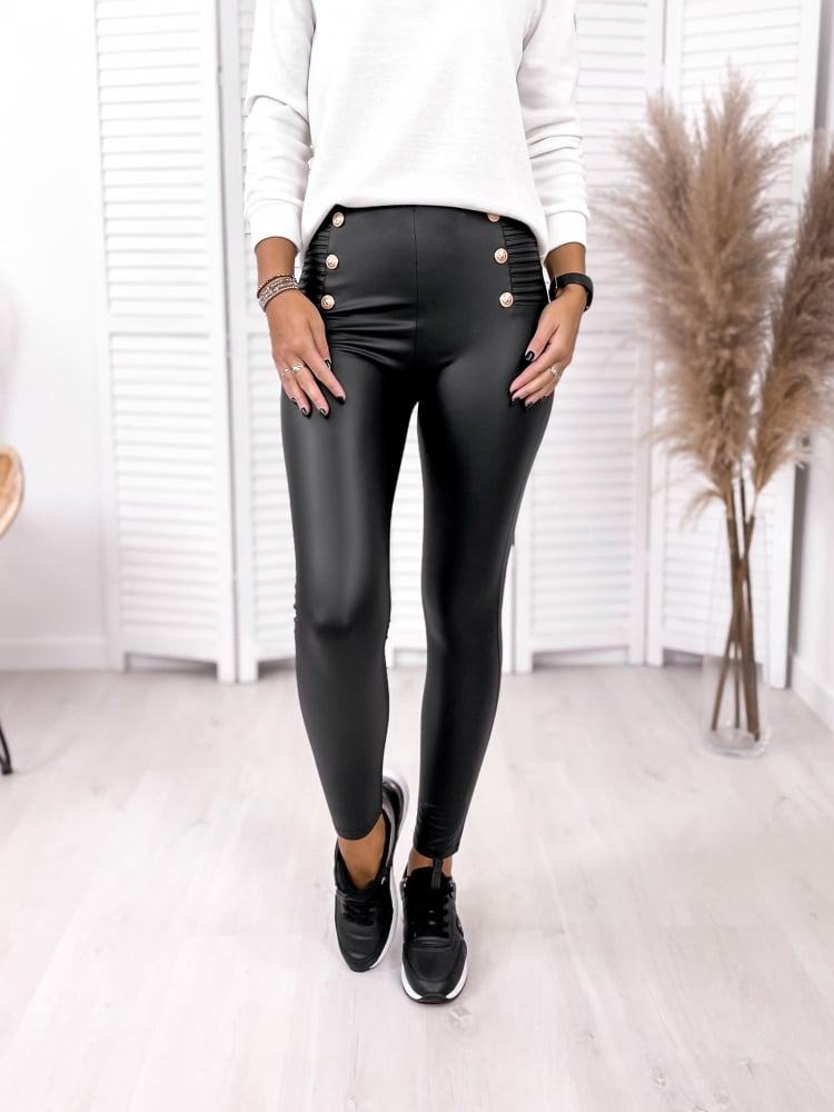 LEGGINSY HEARTBEAT CZARNE