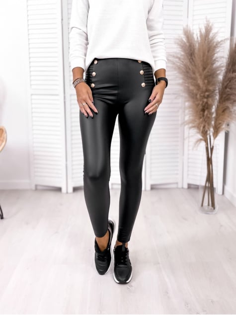 LEGGINSY HEARTBEAT CZARNE