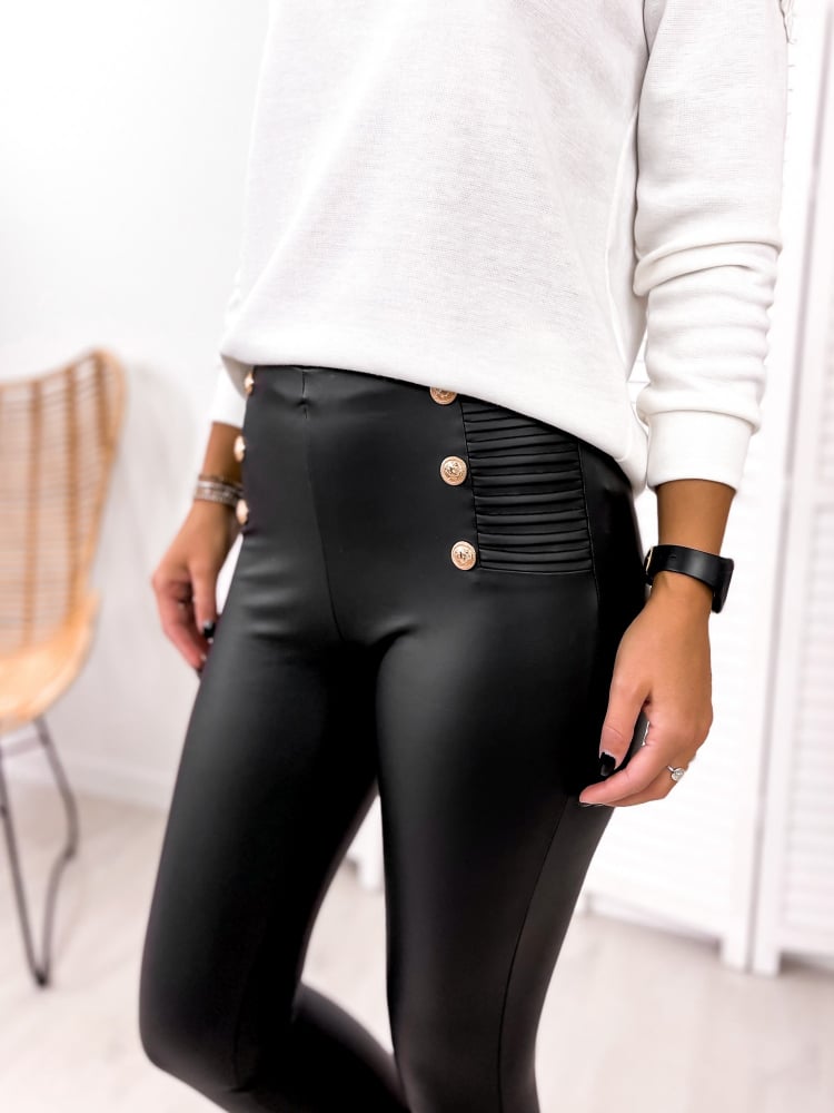 LEGGINSY HEARTBEAT CZARNE