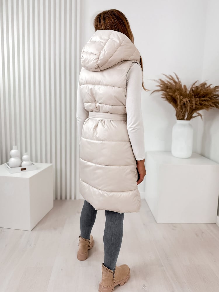 KAMIZELKA DWUSTRONNA ANONU ECRU - BEŻOWA