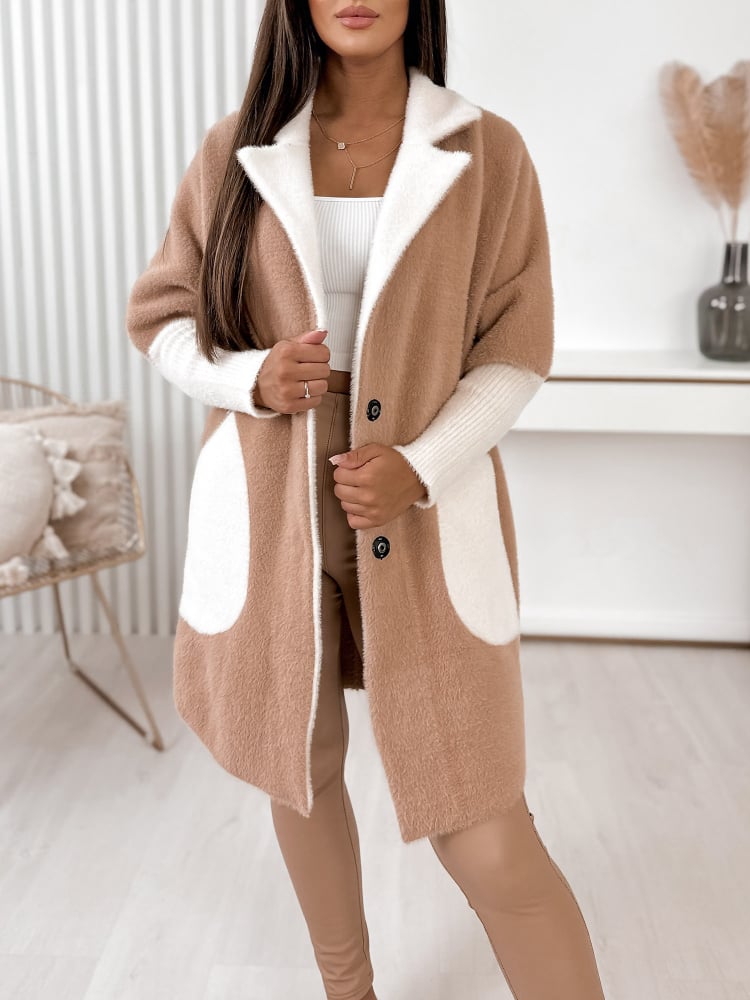 PŁASZCZ ALPAKA MINES KARMELOWY