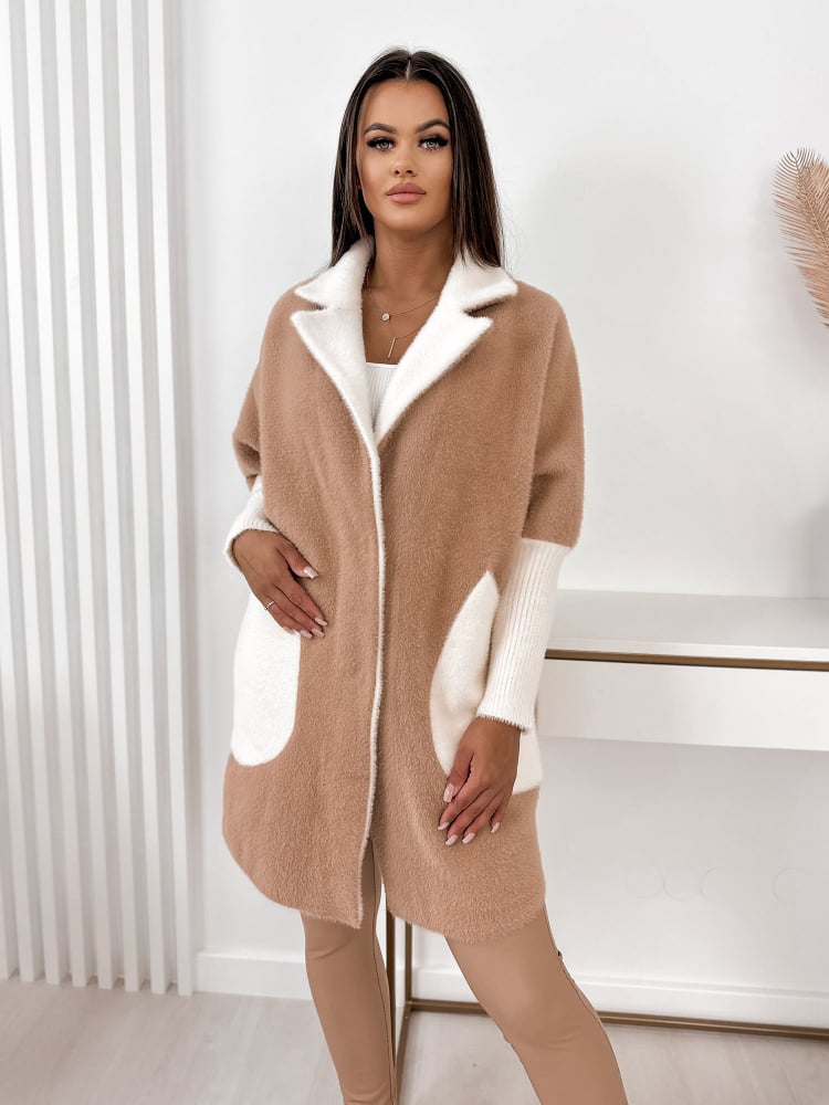 PŁASZCZ ALPAKA MINES KARMELOWY