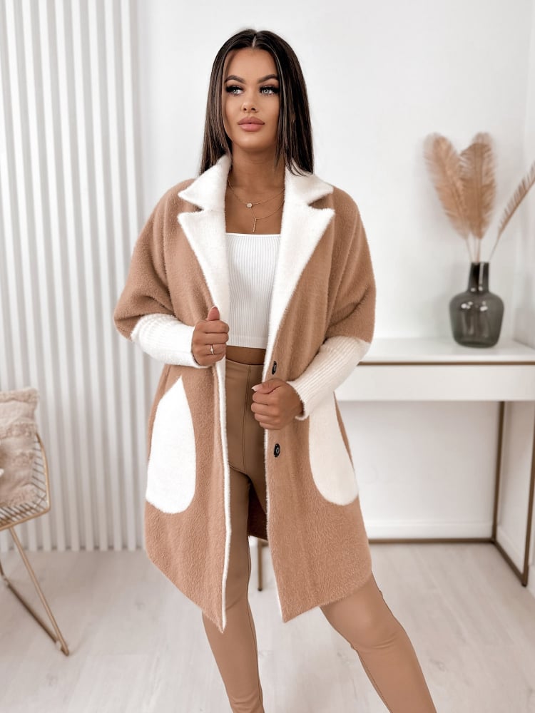 PŁASZCZ ALPAKA MINES KARMELOWY