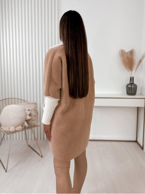 PŁASZCZ ALPAKA MINES KARMELOWY