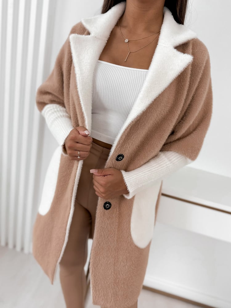 PŁASZCZ ALPAKA MINES KARMELOWY