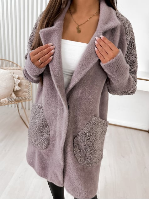 PŁASZCZ ALPAKA TEMPEL LILIOWY