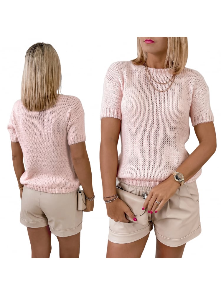 SWETER ALLORA PUDROWY RÓŻ