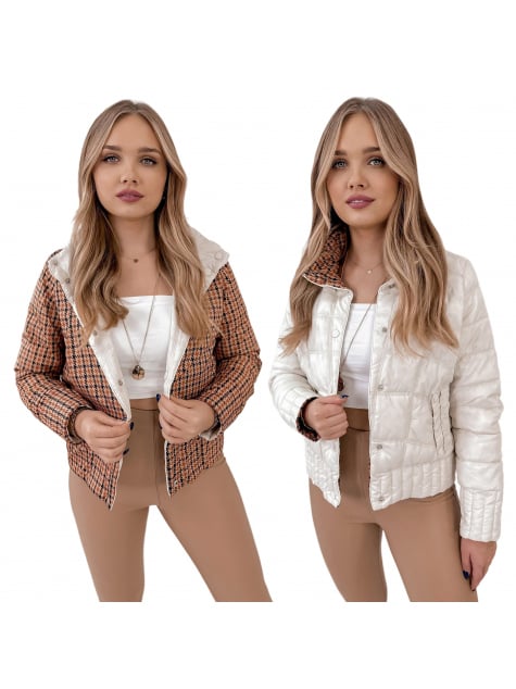 KURTKA DWUSTRONNA COLUMB ECRU