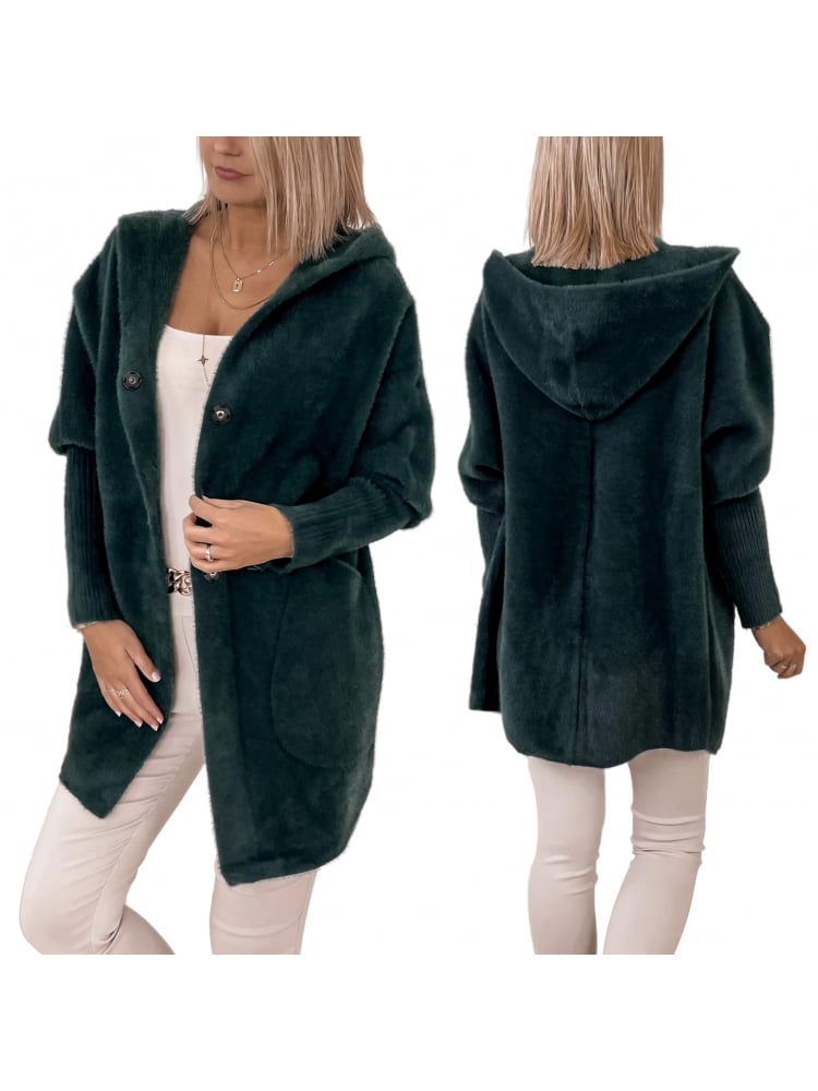 PŁASZCZ ALPAKA MATT ZIELONY