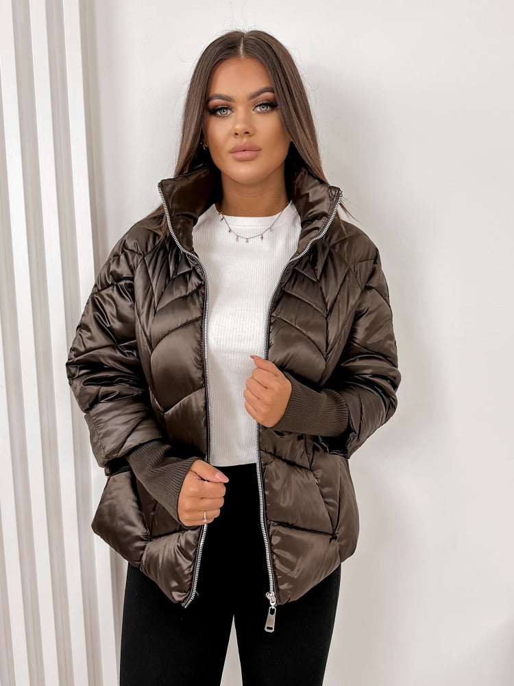 KURTKA DEJA CIEMNOBRĄZOWA