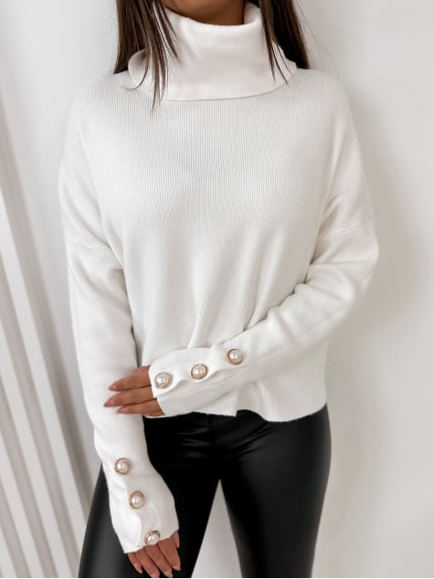 SWETER IDELA BIAŁY