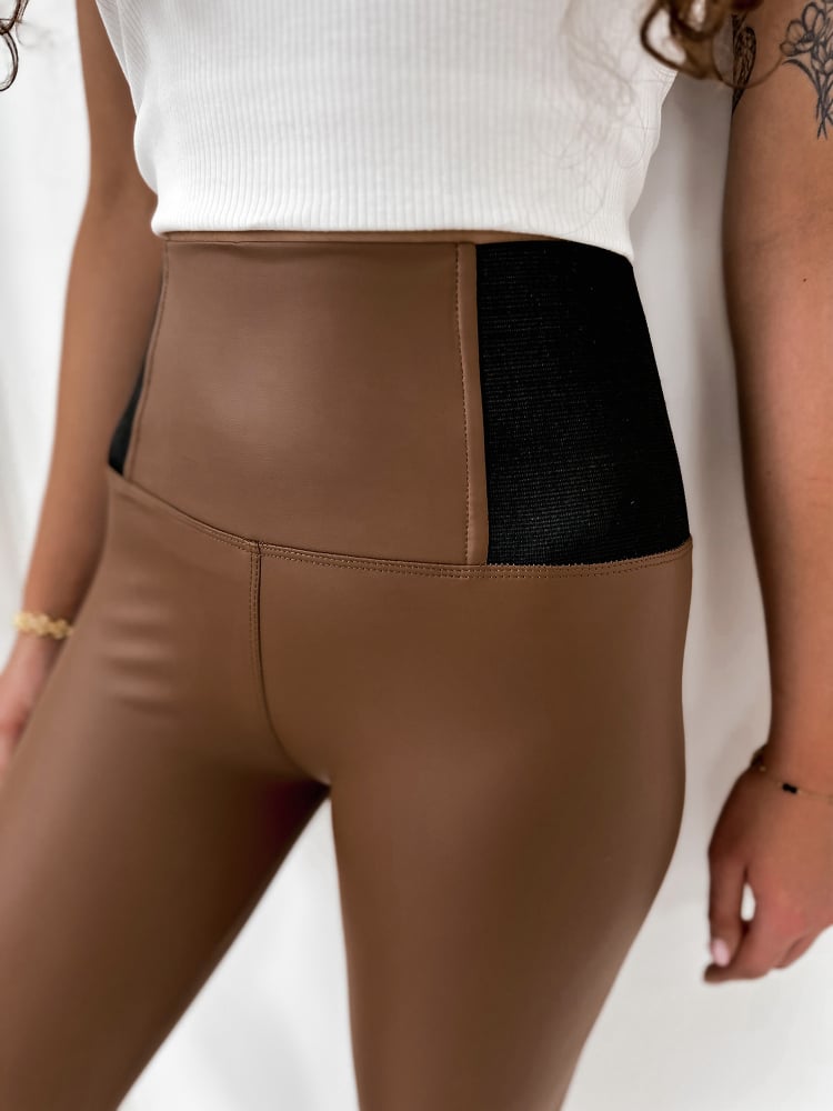 LEGGINSY MENES BRĄZOWE