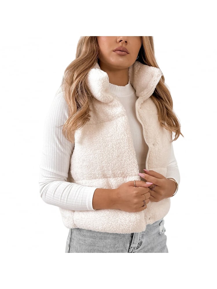 KAMIZELKA BOUCLE GEORGIA ECRU KAMIZELKA BOUCLE GEORGIA ECRU
