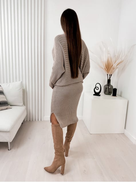 KOMPLET CELEBI CIEMNOBEŻOWY