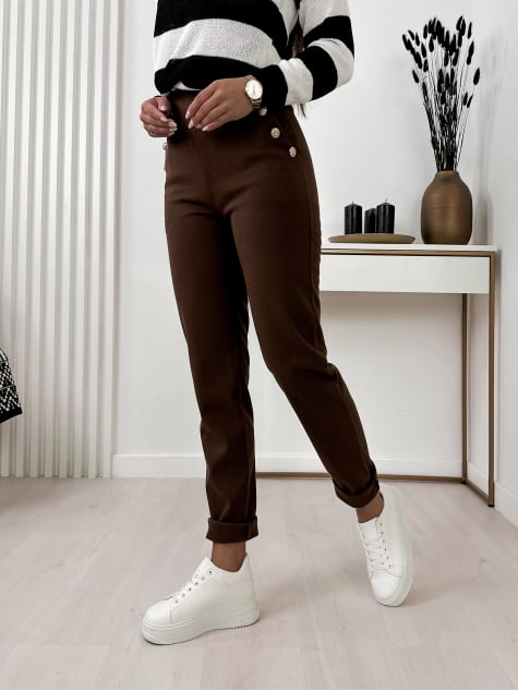 SPODNIE TEPIG BRĄZOWE