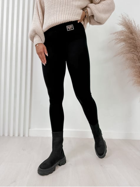 LEGGINSY OCIEPLANE BURST CZARNE