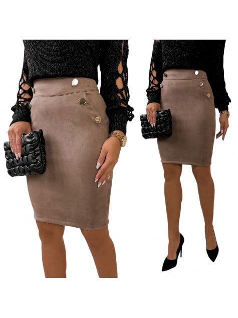 SPÓDNICA KENDRA CIEMNOBEŻOWA