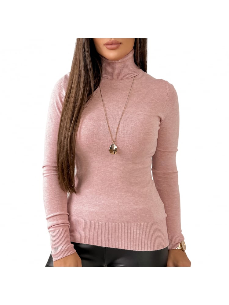 SWETER ARIANNA PUDROWY RÓŻ