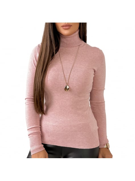 SWETER ARIANNA PUDROWY RÓŻ