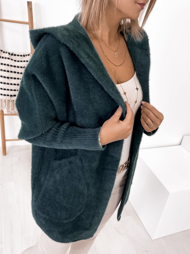 PŁASZCZ ALPAKA MATT ZIELONY