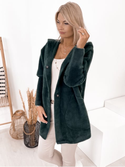 PŁASZCZ ALPAKA MATT ZIELONY