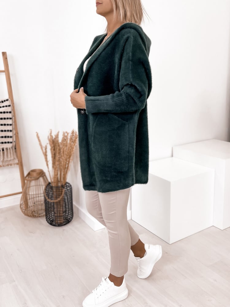 PŁASZCZ ALPAKA MATT ZIELONY