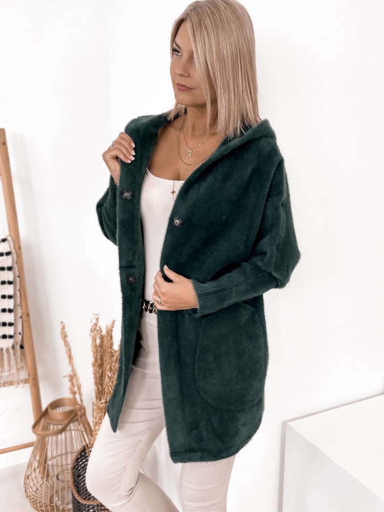 PŁASZCZ ALPAKA MATT ZIELONY